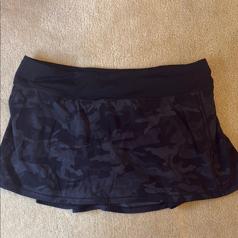 Black Camouflage Skirt